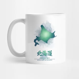 Hokkaido Watercolor Map Mug